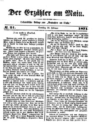 Der Erzähler am Main (Beobachter am Main und Aschaffenburger Anzeiger) Samstag 18. Februar 1871