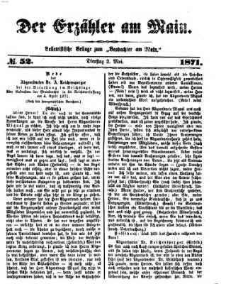 Der Erzähler am Main (Beobachter am Main und Aschaffenburger Anzeiger) Dienstag 2. Mai 1871