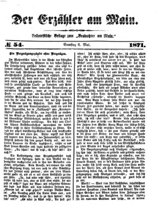 Der Erzähler am Main (Beobachter am Main und Aschaffenburger Anzeiger) Samstag 6. Mai 1871