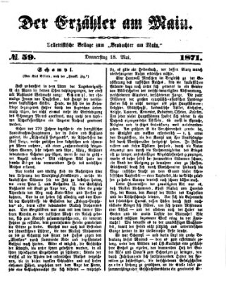 Der Erzähler am Main (Beobachter am Main und Aschaffenburger Anzeiger) Donnerstag 18. Mai 1871