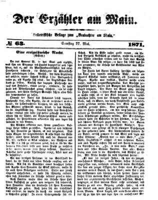 Der Erzähler am Main (Beobachter am Main und Aschaffenburger Anzeiger) Samstag 27. Mai 1871