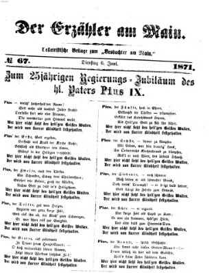Der Erzähler am Main (Beobachter am Main und Aschaffenburger Anzeiger) Dienstag 6. Juni 1871