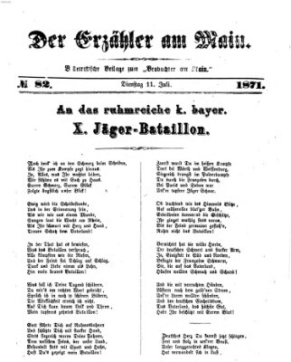 Der Erzähler am Main (Beobachter am Main und Aschaffenburger Anzeiger) Dienstag 11. Juli 1871