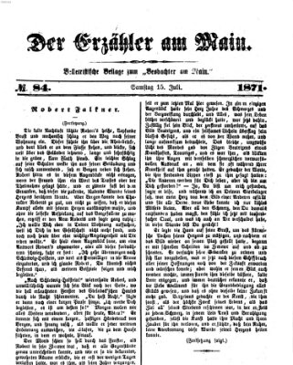 Der Erzähler am Main (Beobachter am Main und Aschaffenburger Anzeiger) Samstag 15. Juli 1871