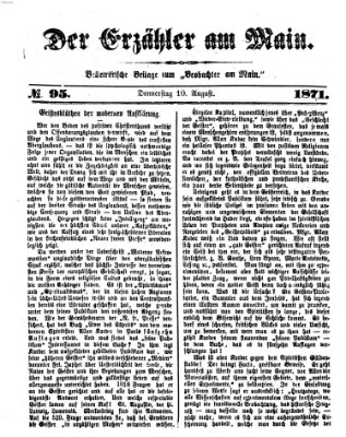 Der Erzähler am Main (Beobachter am Main und Aschaffenburger Anzeiger) Donnerstag 10. August 1871