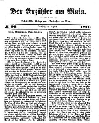 Der Erzähler am Main (Beobachter am Main und Aschaffenburger Anzeiger) Samstag 12. August 1871