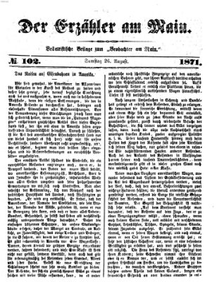 Der Erzähler am Main (Beobachter am Main und Aschaffenburger Anzeiger) Samstag 26. August 1871