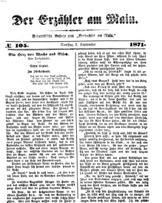 Der Erzähler am Main (Beobachter am Main und Aschaffenburger Anzeiger) Samstag 2. September 1871