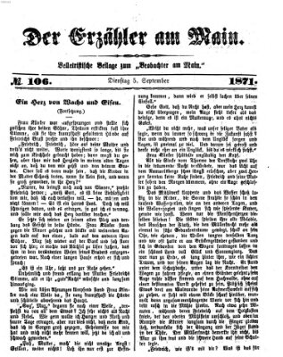 Der Erzähler am Main (Beobachter am Main und Aschaffenburger Anzeiger) Dienstag 5. September 1871