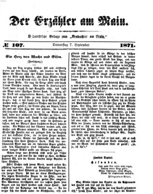 Der Erzähler am Main (Beobachter am Main und Aschaffenburger Anzeiger) Donnerstag 7. September 1871