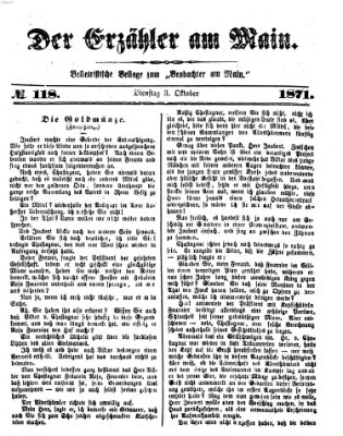 Der Erzähler am Main (Beobachter am Main und Aschaffenburger Anzeiger) Dienstag 3. Oktober 1871