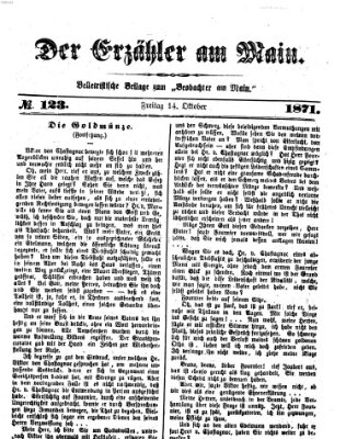 Der Erzähler am Main (Beobachter am Main und Aschaffenburger Anzeiger) Samstag 14. Oktober 1871