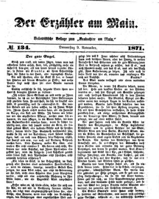 Der Erzähler am Main (Beobachter am Main und Aschaffenburger Anzeiger) Donnerstag 9. November 1871