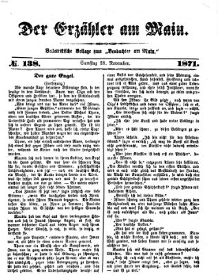 Der Erzähler am Main (Beobachter am Main und Aschaffenburger Anzeiger) Samstag 18. November 1871