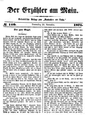 Der Erzähler am Main (Beobachter am Main und Aschaffenburger Anzeiger) Donnerstag 23. November 1871