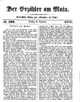 Der Erzähler am Main (Beobachter am Main und Aschaffenburger Anzeiger) Samstag 30. Dezember 1871