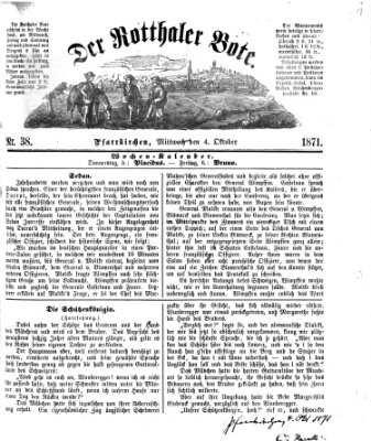 Rottaler Bote Mittwoch 4. Oktober 1871