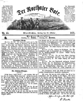 Rottaler Bote Freitag 20. Oktober 1871