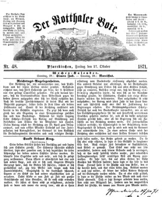 Rottaler Bote Freitag 27. Oktober 1871