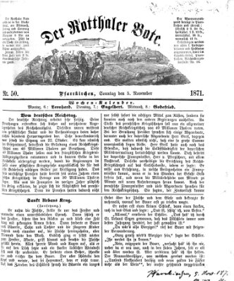 Rottaler Bote Sonntag 5. November 1871