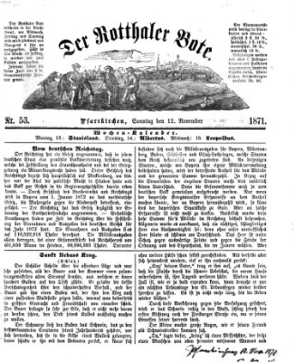 Rottaler Bote Sonntag 12. November 1871