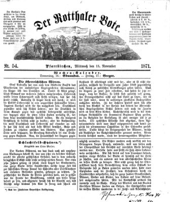 Rottaler Bote Mittwoch 15. November 1871