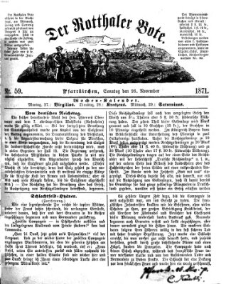 Rottaler Bote Sonntag 26. November 1871