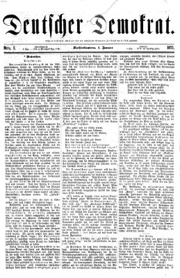 Deutscher Demokrat (Pfälzische Volkszeitung) Sonntag 1. Januar 1871