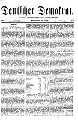 Deutscher Demokrat (Pfälzische Volkszeitung) Sonntag 15. Januar 1871