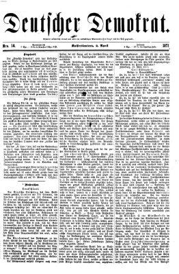 Deutscher Demokrat (Pfälzische Volkszeitung) Sonntag 2. April 1871