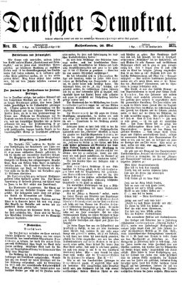 Deutscher Demokrat (Pfälzische Volkszeitung) Sonntag 28. Mai 1871