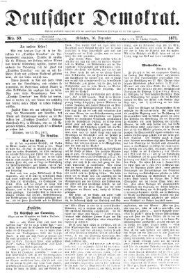 Deutscher Demokrat (Pfälzische Volkszeitung) Samstag 16. Dezember 1871