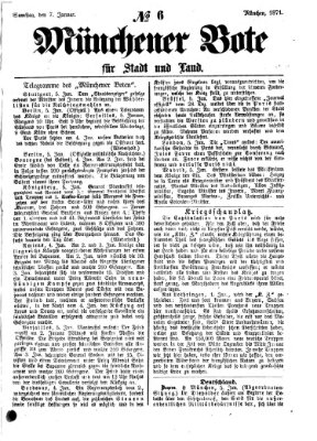 Münchener Bote für Stadt und Land Samstag 7. Januar 1871