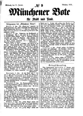 Münchener Bote für Stadt und Land Mittwoch 11. Januar 1871