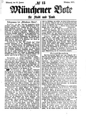 Münchener Bote für Stadt und Land Mittwoch 18. Januar 1871