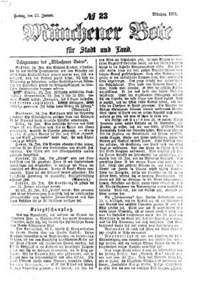 Münchener Bote für Stadt und Land Freitag 27. Januar 1871