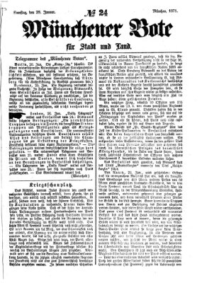 Münchener Bote für Stadt und Land Samstag 28. Januar 1871