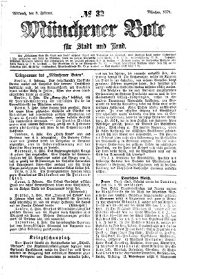 Münchener Bote für Stadt und Land Mittwoch 8. Februar 1871