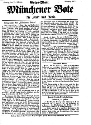 Münchener Bote für Stadt und Land Sonntag 12. Februar 1871