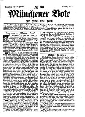 Münchener Bote für Stadt und Land Donnerstag 16. Februar 1871