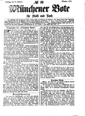 Münchener Bote für Stadt und Land Dienstag 28. Februar 1871