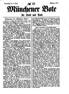 Münchener Bote für Stadt und Land Donnerstag 9. März 1871