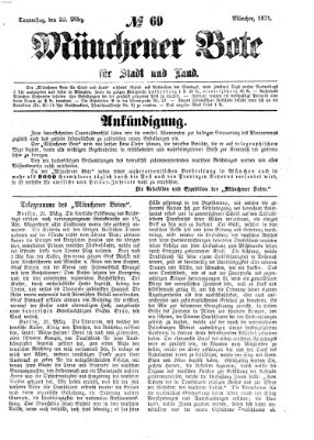 Münchener Bote für Stadt und Land Donnerstag 23. März 1871