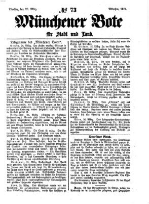 Münchener Bote für Stadt und Land Dienstag 28. März 1871