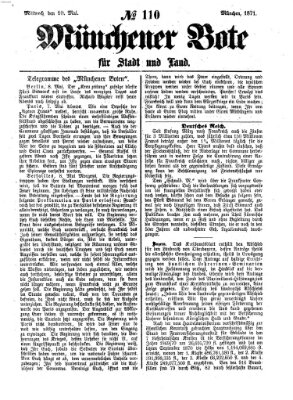 Münchener Bote für Stadt und Land Mittwoch 10. Mai 1871