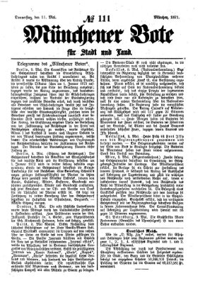 Münchener Bote für Stadt und Land Donnerstag 11. Mai 1871