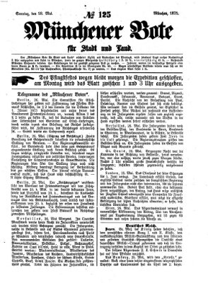 Münchener Bote für Stadt und Land Sonntag 28. Mai 1871