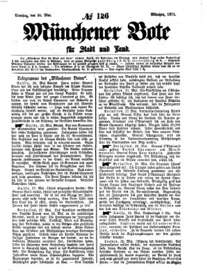 Münchener Bote für Stadt und Land Dienstag 30. Mai 1871