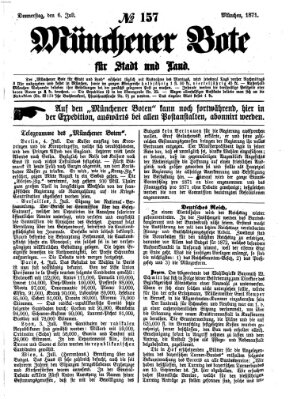 Münchener Bote für Stadt und Land Donnerstag 6. Juli 1871