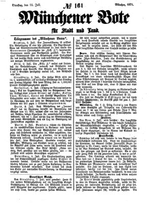 Münchener Bote für Stadt und Land Dienstag 11. Juli 1871